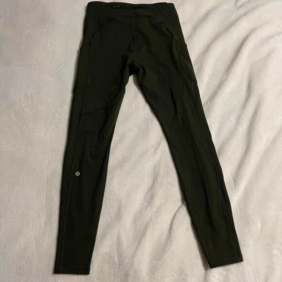Lululemon army green leggings size 6 - Picture 2 of 3